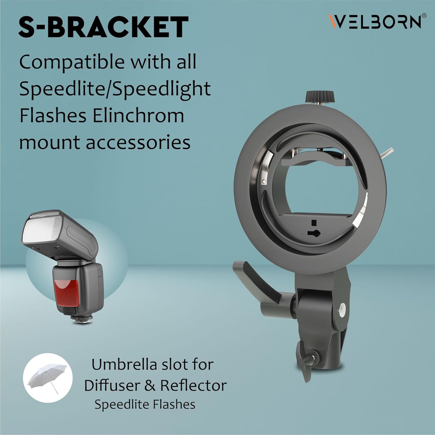 Welborn S Bracket S-Type Elinchrom S Mount Holder Welborn S Bracket S-Type Elinchrom S Mount Holder